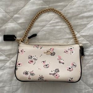 Cream/floral coach handbag